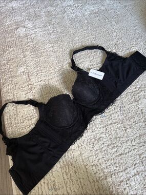NWT Fallsweet Black Lace Underwire Bra - 34B